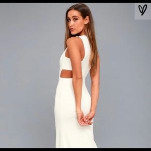 Lulus BRAND NEW white cut-out gown